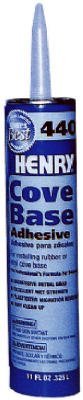 Henry No.440 Cove Base Adhesive Concrete Block, Drywall Wood, Brick, Plastic Tube 11 Oz
