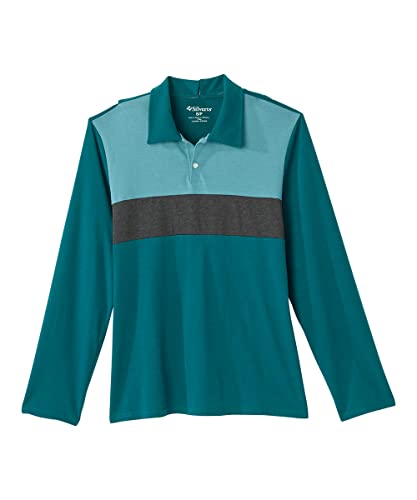 Silvert's Adaptive Clothing & Footwear Men’s Open Back Long Sleeve Polo & Open Back Pant Set3