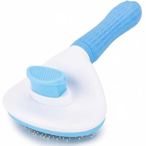 Image of Dog hair brush Thin Slicker dog Brush for hair dogs & Cat brush | Self Clean dog comb for deseeding brush for dog accessories & cat accessories