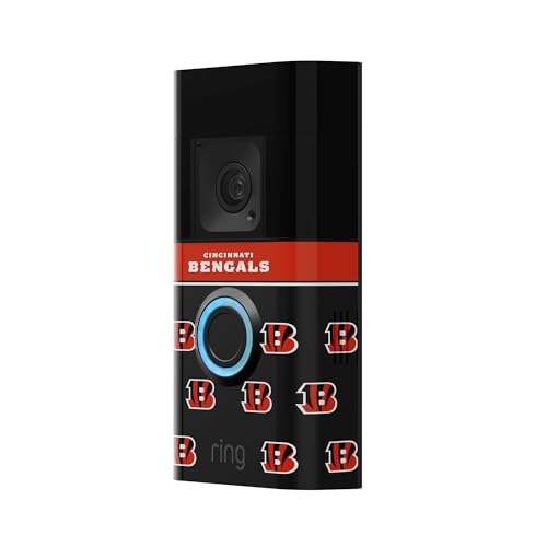 Image of All-New Limited Edition, Official NFL Faceplate for Ring Doorbells - Video Doorbell 3, Video Doorbell 3 Plus, Video Doorbell 4, Battery Doorbell Plus, and Battery Doorbell Pro | Cincinnati Bengals