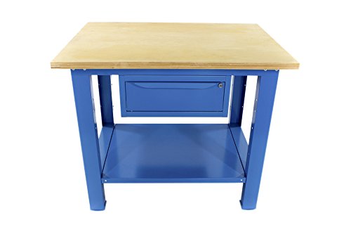 SOGI X3B-09_a BANCO DA LAVORO L 1 MT CON PIANO IN LEGNO + CASSETTO SINGOLO SERIE PROFESSIONALE INDUSTRIA