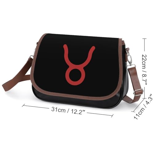 Taurus Constellation Crossbody Bag Anti-Theft Side Shoulder Bags Adjustable Leather Messenger Bag Unisex2