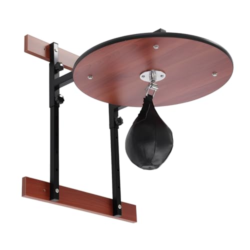 SimpMyloobe Speed Bag Platform Set, 360°Swivel Wall-Mounted Speed Bag Platform Set, Adjustable Height Wall Mount with Punching Ball, for Boxing Training, Punching