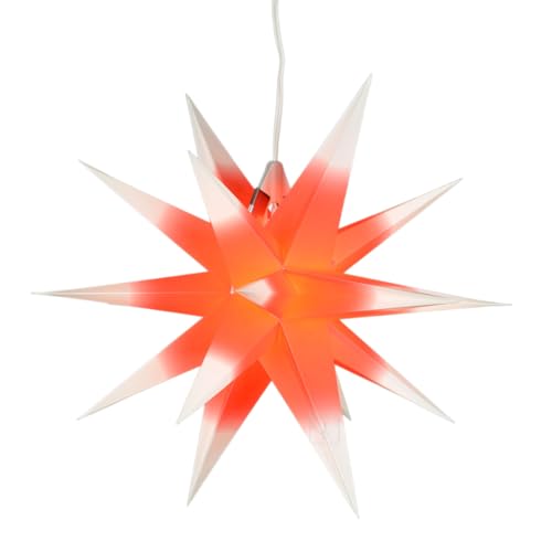 Meisterhome Led Weihnachtsstern Rot/Weiß, Adventsstern, für Außen,...