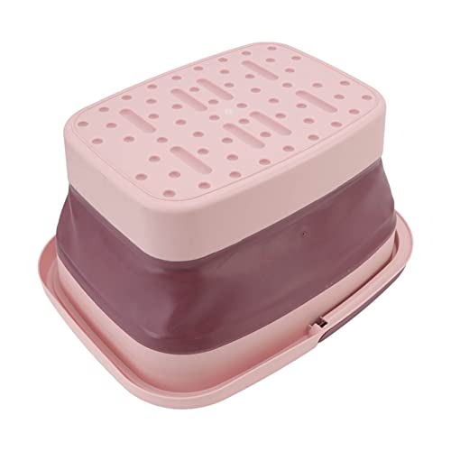 Tina de Baño Plegable de Silicona para Pies Rosada miniatura 2