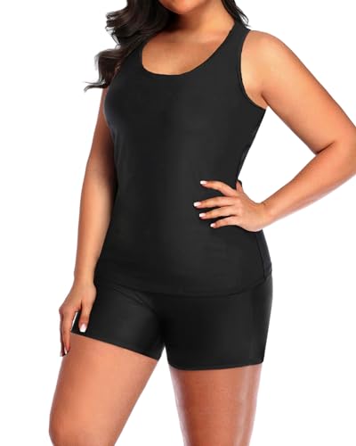 Image of Daci Women Plus Size Swimwear Athletic One Piece Swimsuits Boyleg Bathing Suit