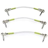 【正規品】 ERNIE BALL 6052 パッチケーブル 3本パック 6インチ ANGLE/ANGLE PATCH CABLE 3Pack 15.24cm ホワイト