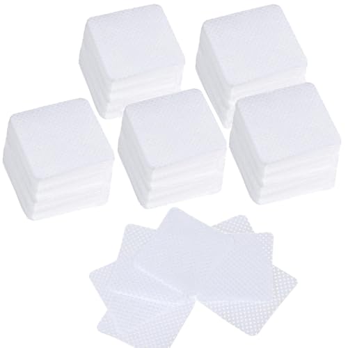 Lot de 600 lingettes non pelucheuses pour ongles, lingettes non pelucheuses, tampons de vernis absorbants pour gel UV, tampons en coton non pelucheux pour nail art (blanc, 600 pièces)