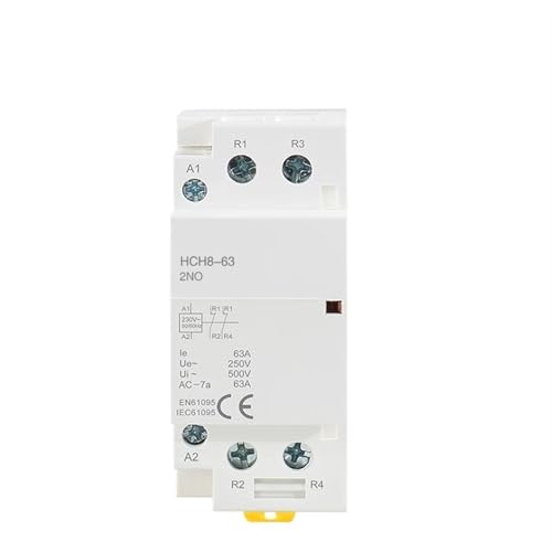 Contacteur modulaire HCH8-63 2P 63A pour rail DIN domestique
