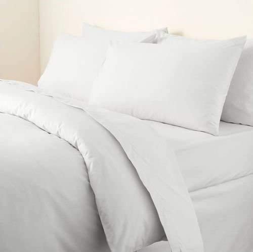 Sapphire Collection Luxury 100% Egyptian Cotton Duvet Quilt Cover & Pillowcase Bedding Set (White, King) - Image 5