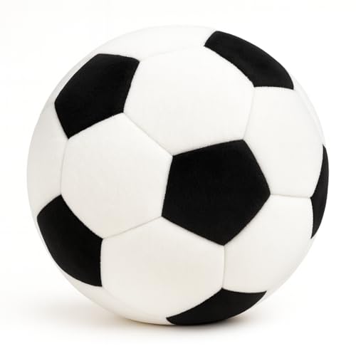 Tplay Soccer Ball Plush for Boy: Double-Stitched Tested 1000+ Kicks Stuffed Pillow - Worry-Free Indoor Play Toy Gifts - Soft Furniture-Safe 3-9 Year...