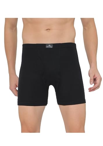 Image of Crystal Men's Underwear Super Combed Cotton Rib Solid Silver Trunks with Super Soft Waistband | Multipack| Assorted