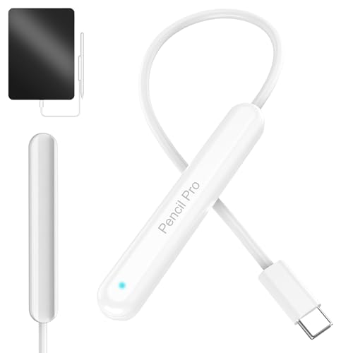 Aplfan Pencil Charger Dock Compatible with Apple Pencil Pro Only Magnetic Wireless Charging Case with LED Indicator for iPad Pencil Pro Charger Cable and Adapter for Apple Pen Pro (Latest Model)