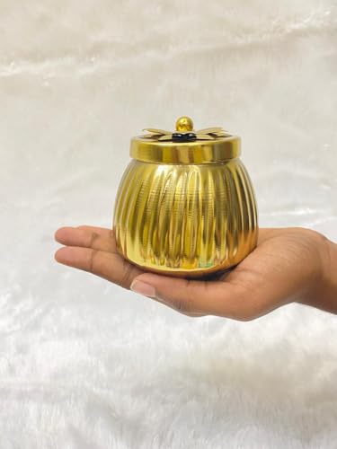 Image of (Pack of 14 Decorative Asian Style Gold plated Jar with Lid - Return gift, Non Airtight Container