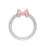 Bow Tie Engine Start Button Ring, Silver Rhinestone Design, Ignition Ring Charm