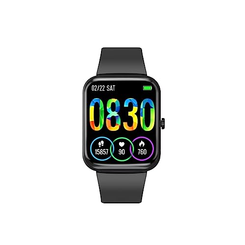 Image of Promate Xwatch-B18 Fitness Smart Watch, 1.8 inch Display Bluetooth Calling, IP67 Water Resistant, Voice Assistant, 15 Days Battery Life, 27 Sports Modes, Real-Time HR Monitor, 100+ Watch Faces (Graphite)