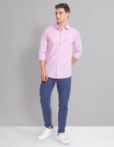 Image of AD by Arvind Vertical Stripe Cotton Summer Shirt