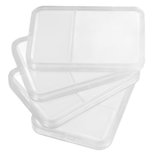 KICHOUSE 4pcs Stamp Showing Box Plastic Stamp Collection Case for Scanned Stamps