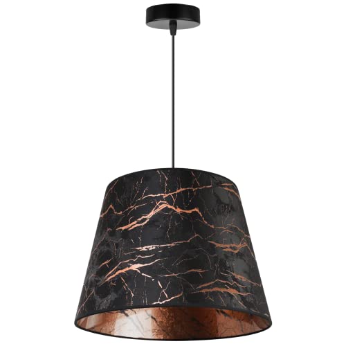 Light-Home Werona Elegant Hängelampe - Modern Deckenlampe für Wohnzimmer Schlafzimmer und Esszimmer - Pendelleuchte aus Metall mit Modern Lampenschirm - Marmor - 26x35 cm