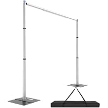 Hecis Pipe and Drape Backdrop Stand Kit, 10ftx10ft Heavy Duty Backdrop Stand, Adjustable Metal Pipe and Drape Stand, Background Stand for Parties Birthday Party Baby Shower Wedding Decorations