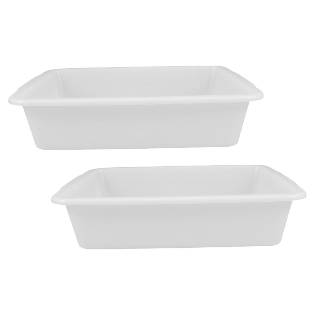 Bac de Retention Produit Chimique Rectangulaire en Plastique Blanc Lot de 2 Plateau de Réactifs de Laboratoire Facilitant Le Rangement Classification pour Laboratoire