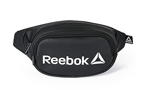 Reebok Xenon Black PU Fanny Pack - Waist Pack for Walking Jogging