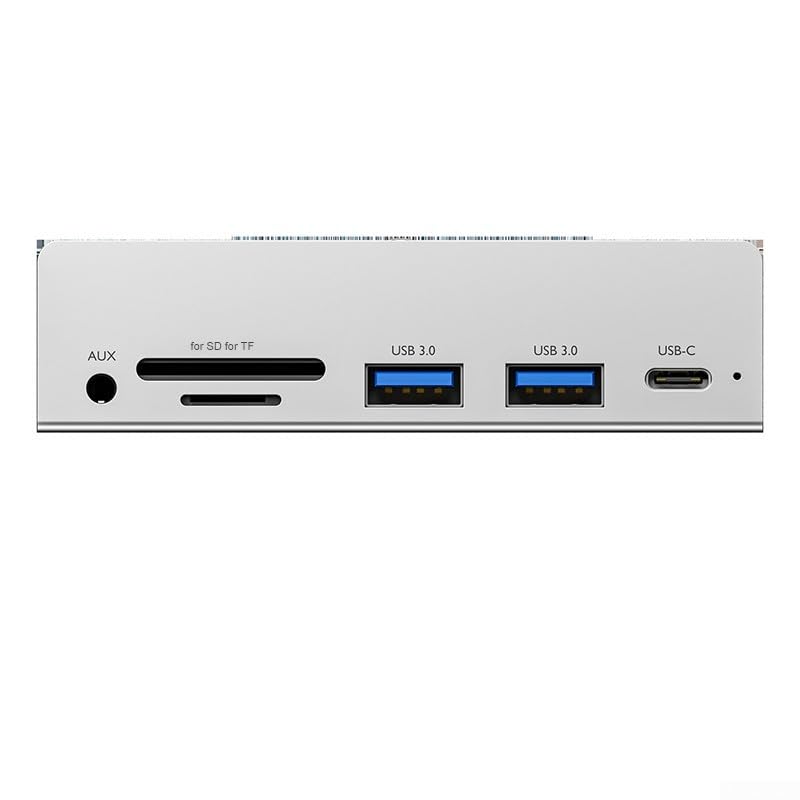 Hub USB 3 0 con 6 puertos, adaptador de corriente, función de clip para un uso cómodo con portátiles y computadoras