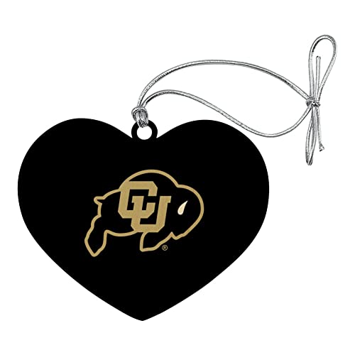 GRAPHICS & MORE University of Colorado Logo Heart Love Wood Christmas Tree Holiday Ornament
