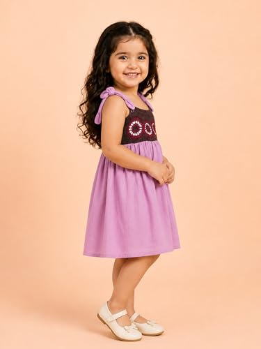 Image of Kidbea Girls Cotton Dresses | Stylish Printed & Checked Frocks | Party, Casual Summer Dress Collection for Kids