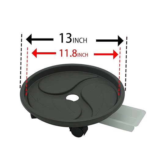 Visionfly 4Pcs 13Inch Plant Caddy With Built-In Water Container And 4 Wheels, Garden Rolling Planter Trolley With Wheels thumb #1