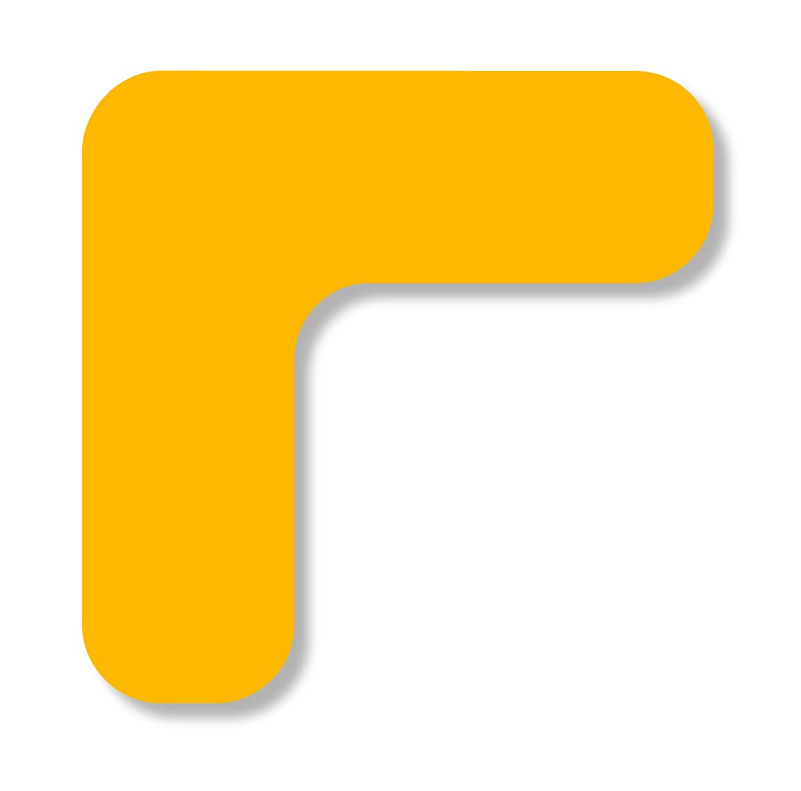 Mighty Line 2" Rounded Solid Yellow Angle - Pack of 100