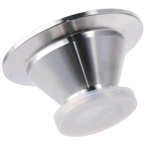 Image of Reducing Pipe Silver Durable ISO-KF Flange Tapered Pipeline KF50 to KF25 Conical Reducer Pipe Fitting
