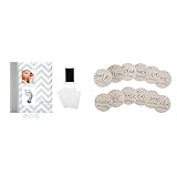 Pearhead Baby Journey Bundle - Memory Book & Wooden Milestone Photo Cards