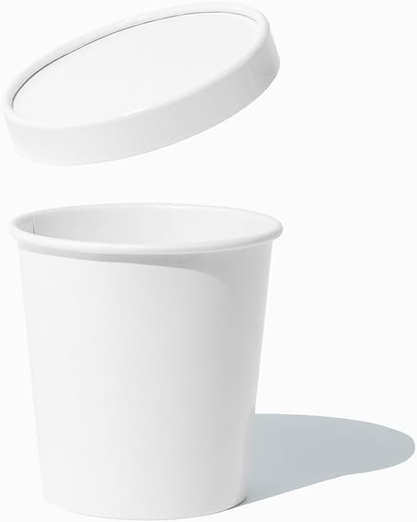 Frozen Dessert Supplies Pint 16 oz Premium Ice Cream To Go Containers With Non-Vented Lids - 300/Case 1 Full Case (300 Cups & 300 Lids)