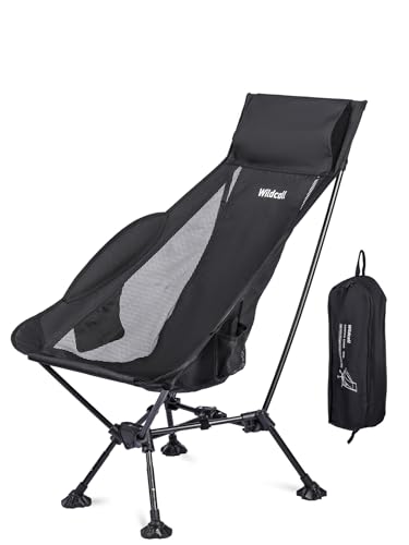 WildCall Lightweight Folding High Back Camping Chair with...