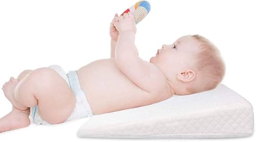 Ergonomic Bed Wedge Pillow for Acid Reflux and Colic Relief - Ventilated Design with Removable Washable Cover