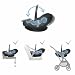 Maxi-Cosi Pebble 360 Pro i-Size Babyschale Drehbar, Sliden und rotieren mit SlideTech®, Flache Liegeposition, Autositz 360 Grad, Drehung mit einer, ClimaFlow, G-CELL, 0–18 Monate, Essential Graphite