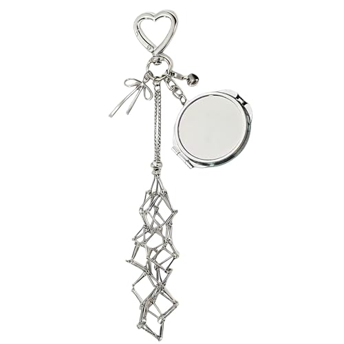 Porte-clés pour étui à rouge à lèvres – Support portable pour baume à lèvres avec miroir, organisateur de cosmétiques | Rangement de maquillage de voyage pour filles et femmes | Sac à main, portefeu