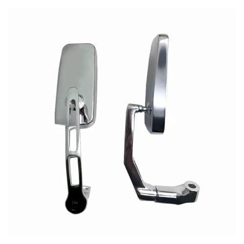 Espejos retrovisores cromados con soporte rectangular de alta resistencia 2