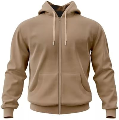 Blusa Moletom Ziper Com Capuz e Bolso Canguru Estilo Jaqueta Flan...