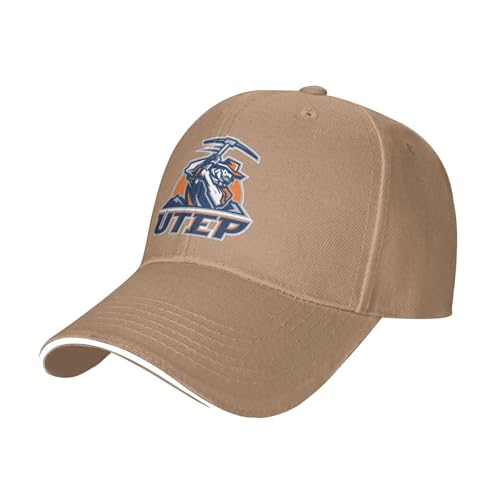 UTEP Miners Unisex Baseball Caps Sandwich Caps Dad Hat Casual Hat Natural