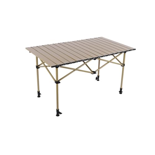 Leichter Campingtisch, zusammenklappbar, höhenverstellbar, Aluminium-Design, 100 kg Kapazität, für Outdoor-Grillabende, Essen und Reisen
