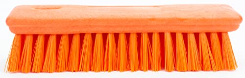 Image of SPARTA Comfort Grip Scrub Brush Hand Brush for Bathroom, Kitchens, Countertop, Plastic, 8 Inches, Orange