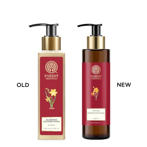 Image of Forest Essentials Shower Wash Nargis | Sulphate-Free Ayurvedic Body Wash | Softens, Scents & Hydrates Skin (Pack of 2)