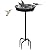 YALINKA 28In Freestanding Birdbaths Bowl Outdoor, Free Standing Garden Bird Bath Bird Feeder Bowl with Metal Stake, Detachable Decoration Spa Birdfeeder for Garden Patio Yard Lawn, New Upgrade(A)