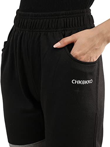 Image of CHKOKKO Women High Rise Gym Wear Sports Fitness Relaxed Track Pant
