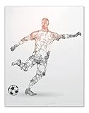 Fußball-Poster-Kunst: Jeder Fußball-Druck ist absolut sicher in einem flachen Versandumschlag verpackt. Dies stellt sicher, dass Ihre Drucke beschädigt und bereit zum Rahmen ankommen. Diese Fußball-Wandkunstdrucke sehen toll aus als Schlafzimmer-Dekoration für Jungen und schaffen die perfekte Fußballmannhöhle, fügen einige Fußball-Themen-Kellerdekoration hinzu und schaffen sicher die Umgebung, die jeder Fußballfan sucht.