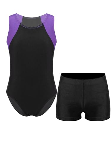 Winying Jungen Lila & Schwarz Turnanzug Set