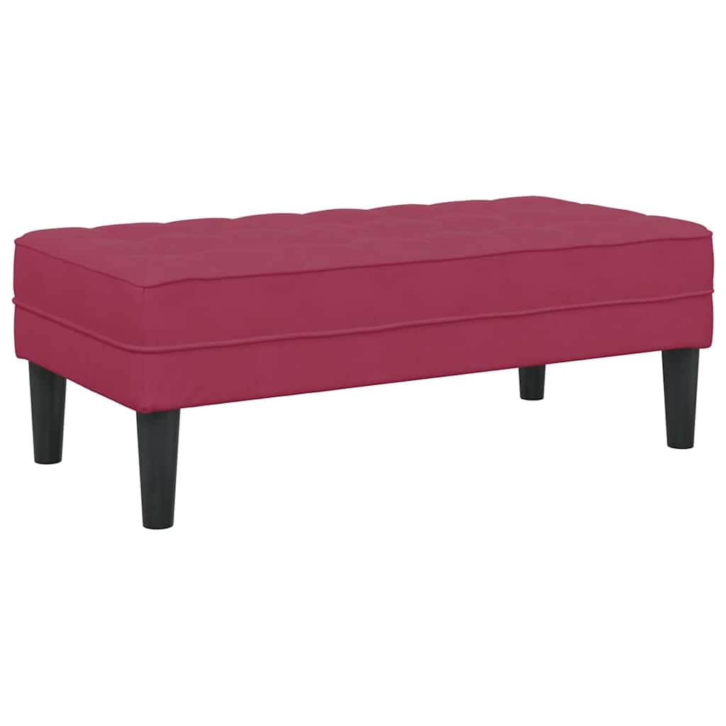 GHVBNMF Polsterbank Samt Weinrot 113 x 57 cm Sitzbank Flur Wohnzimmer | Elegantes Bettbank Design fuer Schlafzimmer und Entree. Stabile Sperrholzbasis fuer 2 Personen.