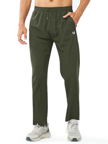 Image of NORTHYARD Men's Joggers Athletic Workout Track Pants Running Gym Training Sweatpants with Zipper Pockets Open Hem